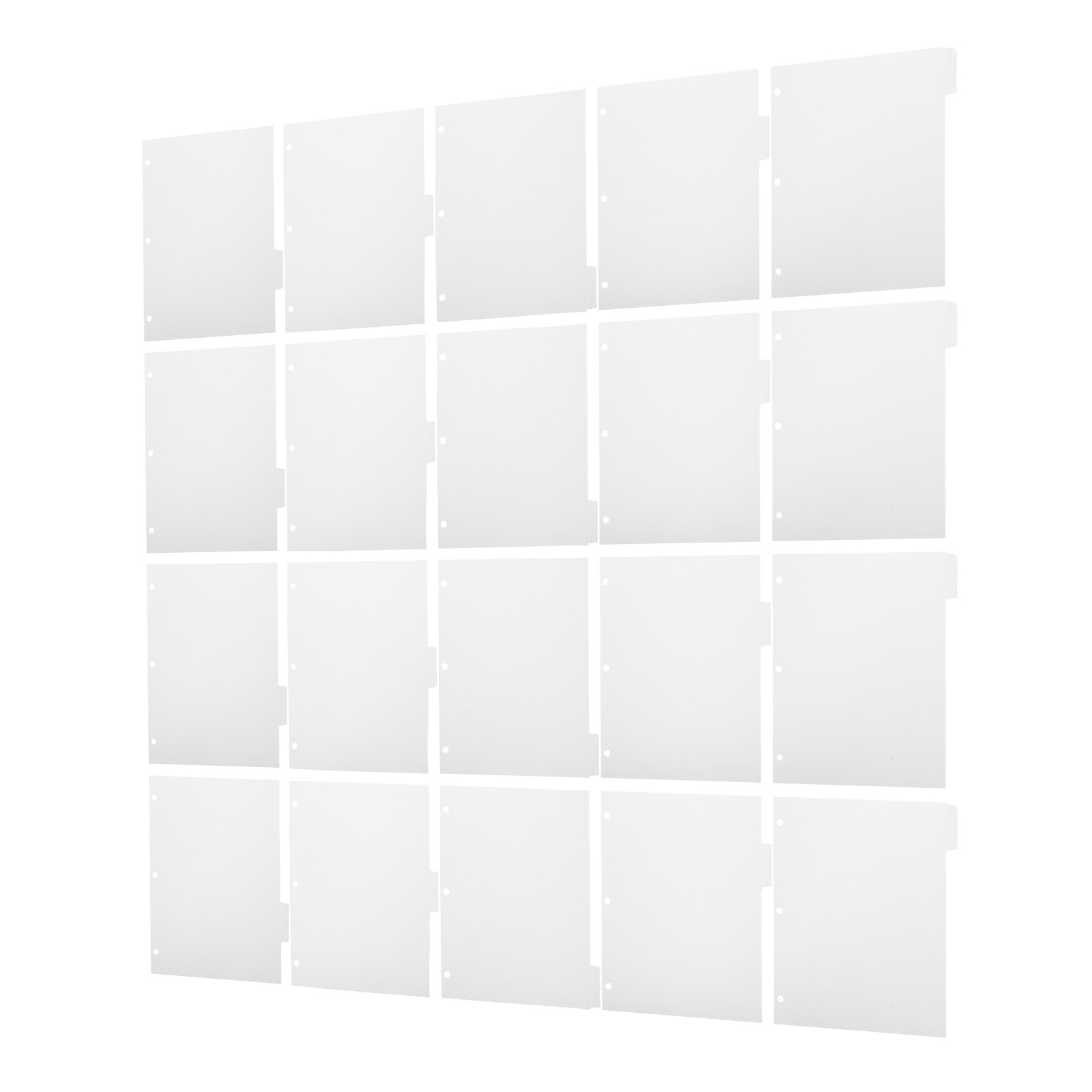 Index Tab Divider - 4 Set di Divisori Bianchi 11x9