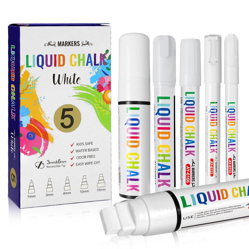 Correction Fluid White - 5 pezzi/set pennarelli a gesso bianco