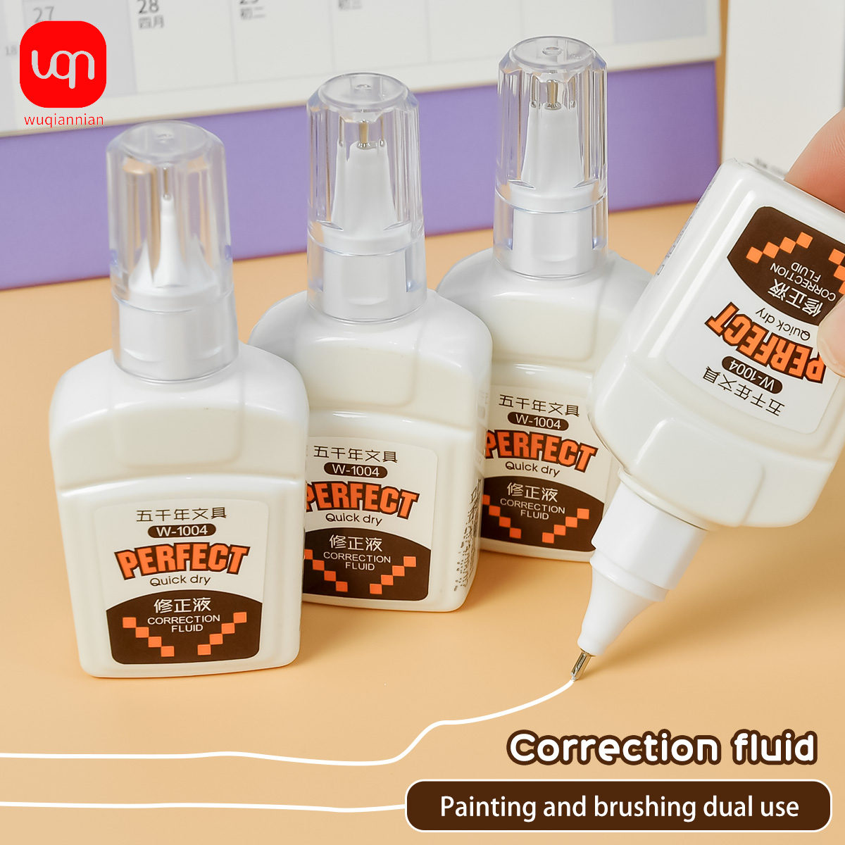 Correction Fluid White - WQN-3/6/12PCS18ml Fluido correttore Studente portatile Inchiostro