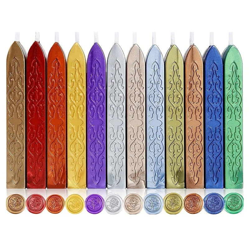 12 pezzi/borsa bastoncini di c - Wax Seal Stamp Kit recensione e prezzo
