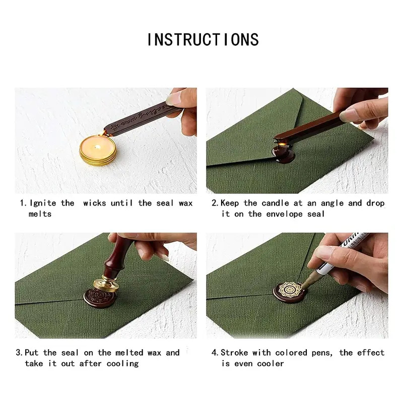 12 pezzi/borsa bastoncini di c - Wax Seal Stamp Kit recensione e prezzo